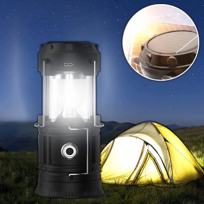 Napelemes Újratölthető Kemping Lámpa + Zseblámpa | CAMPGLO