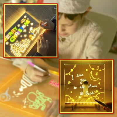 LED Akril Világító Tábla 7 Jelölővel | LUMOBOARD